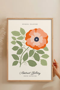 HOMEPACK Ahşap Çerçeveli Tablo Çerçeveli Poster Sanatsal Modern Duvar Dekoru FLOWER-161