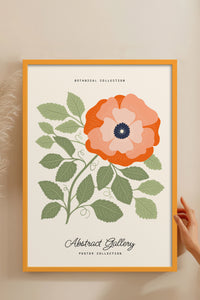 HOMEPACK Ahşap Çerçeveli Tablo Çerçeveli Poster Sanatsal Modern Duvar Dekoru FLOWER-161