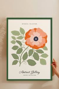 HOMEPACK Ahşap Çerçeveli Tablo Çerçeveli Poster Sanatsal Modern Duvar Dekoru FLOWER-161