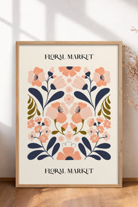 HOMEPACK Ahşap Çerçeveli Tablo Çerçeveli Poster Sanatsal Modern Duvar Dekoru FLOWER-162