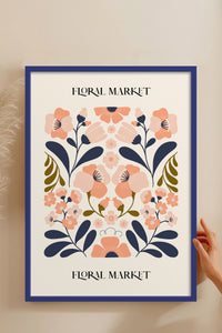 HOMEPACK Ahşap Çerçeveli Tablo Çerçeveli Poster Sanatsal Modern Duvar Dekoru FLOWER-162