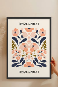 HOMEPACK Ahşap Çerçeveli Tablo Çerçeveli Poster Sanatsal Modern Duvar Dekoru FLOWER-162