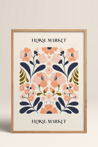 HOMEPACK Ahşap Çerçeveli Tablo Çerçeveli Poster Sanatsal Modern Duvar Dekoru FLOWER-162