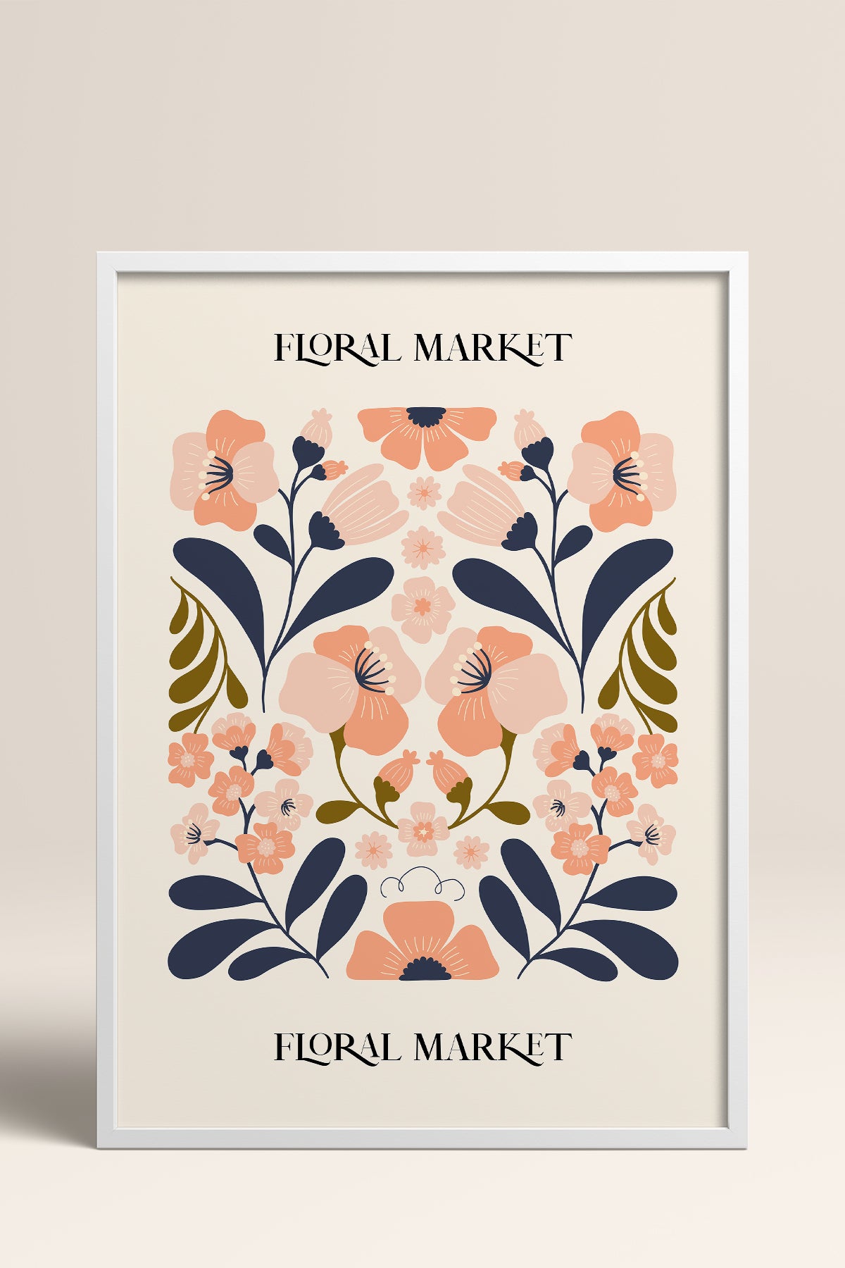 HOMEPACK Ahşap Çerçeveli Tablo Çerçeveli Poster Sanatsal Modern Duvar Dekoru FLOWER-162