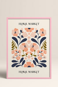HOMEPACK Ahşap Çerçeveli Tablo Çerçeveli Poster Sanatsal Modern Duvar Dekoru FLOWER-162