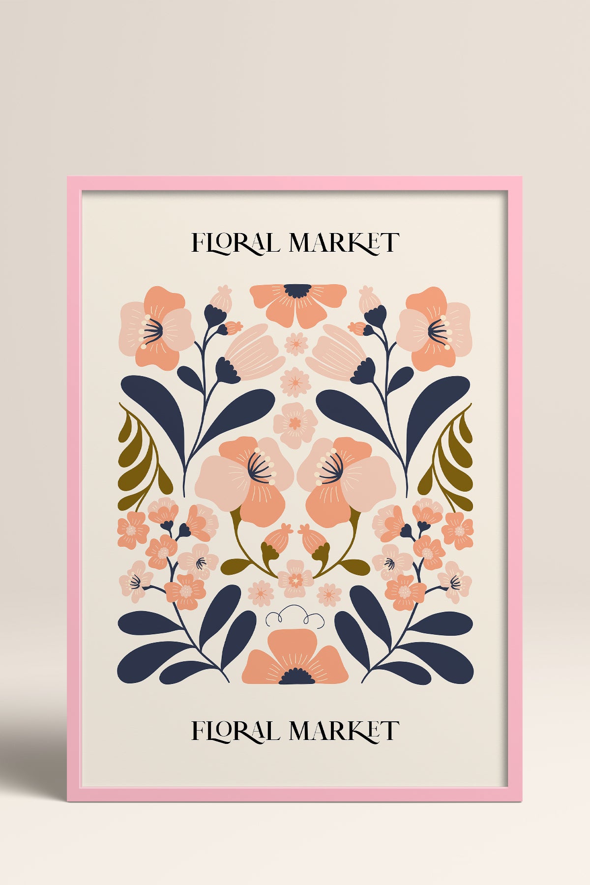 HOMEPACK Ahşap Çerçeveli Tablo Çerçeveli Poster Sanatsal Modern Duvar Dekoru FLOWER-162