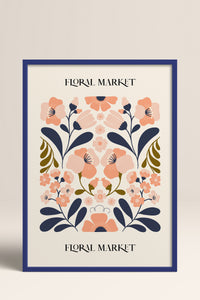 HOMEPACK Ahşap Çerçeveli Tablo Çerçeveli Poster Sanatsal Modern Duvar Dekoru FLOWER-162