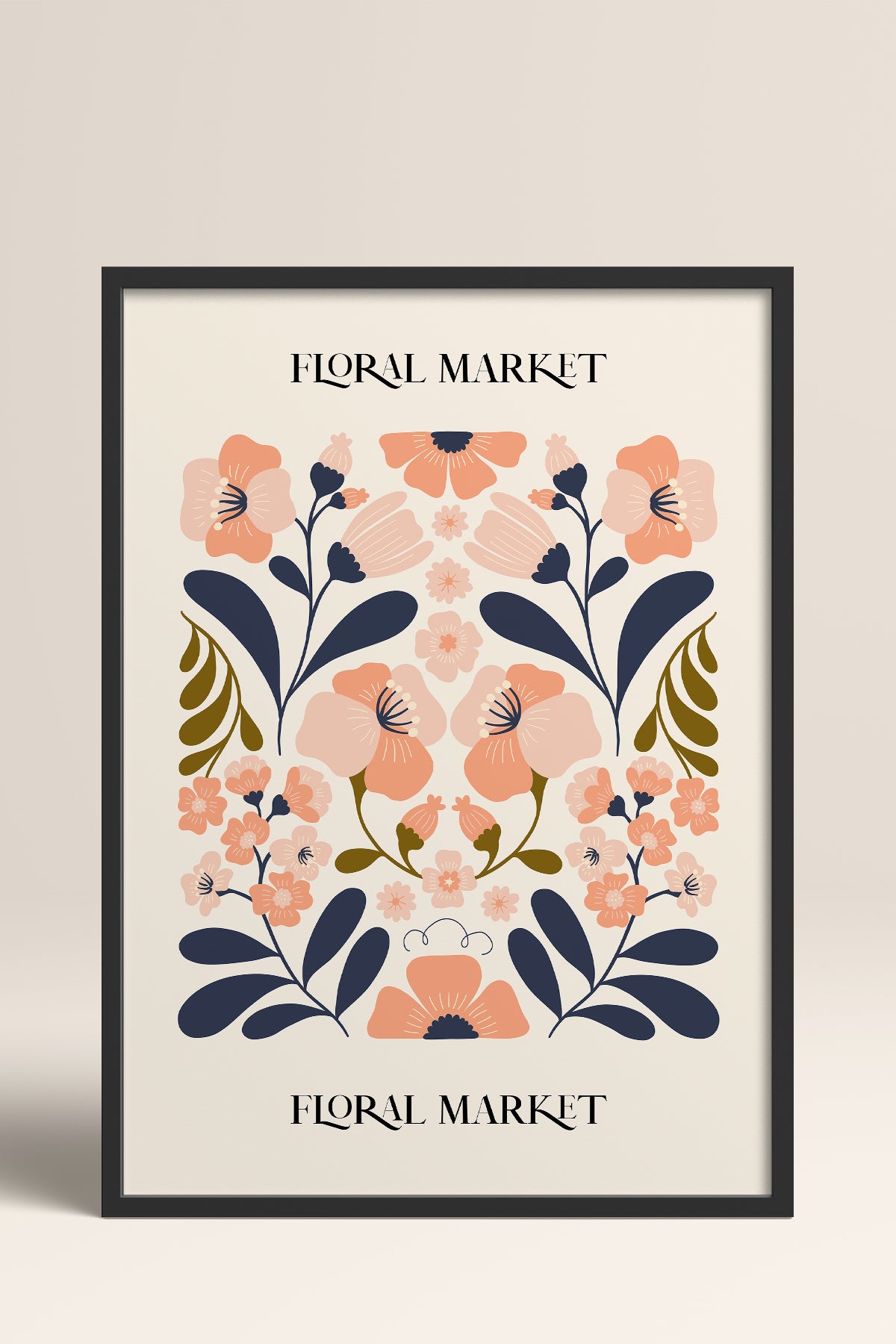 HOMEPACK Ahşap Çerçeveli Tablo Çerçeveli Poster Sanatsal Modern Duvar Dekoru FLOWER-162