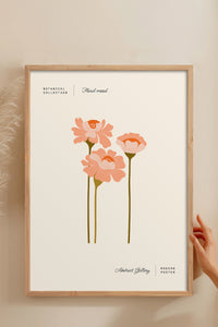 HOMEPACK Ahşap Çerçeveli Tablo Çerçeveli Poster Sanatsal Modern Duvar Dekoru FLOWER-163