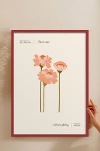 HOMEPACK Ahşap Çerçeveli Tablo Çerçeveli Poster Sanatsal Modern Duvar Dekoru FLOWER-163