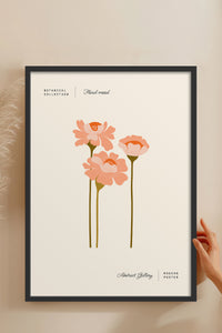 HOMEPACK Ahşap Çerçeveli Tablo Çerçeveli Poster Sanatsal Modern Duvar Dekoru FLOWER-163