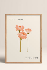 HOMEPACK Ahşap Çerçeveli Tablo Çerçeveli Poster Sanatsal Modern Duvar Dekoru FLOWER-163