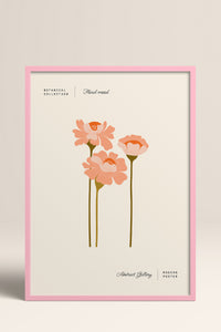 HOMEPACK Ahşap Çerçeveli Tablo Çerçeveli Poster Sanatsal Modern Duvar Dekoru FLOWER-163