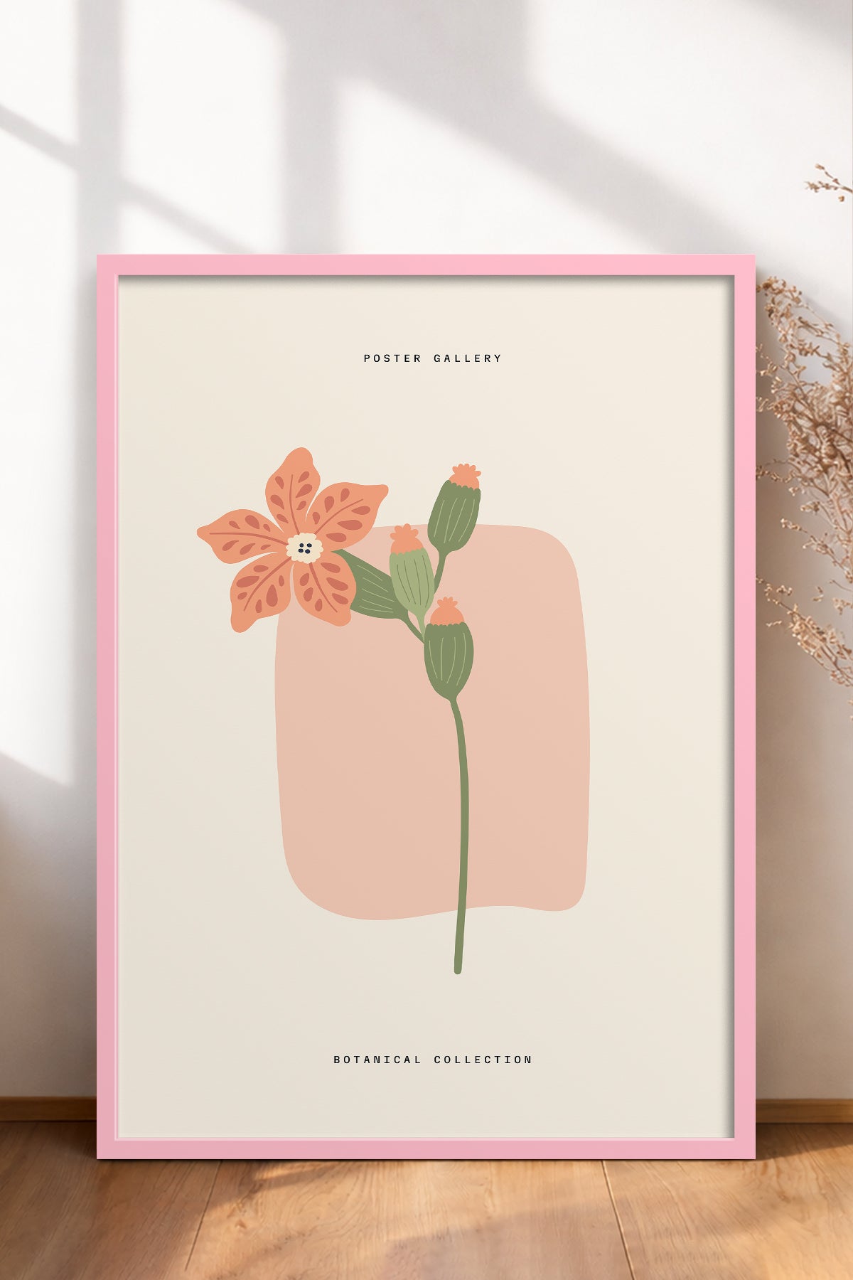 HOMEPACK Ahşap Çerçeveli Tablo Çerçeveli Poster Sanatsal Modern Duvar Dekoru FLOWER-164