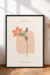 HOMEPACK Ahşap Çerçeveli Tablo Çerçeveli Poster Sanatsal Modern Duvar Dekoru FLOWER-164