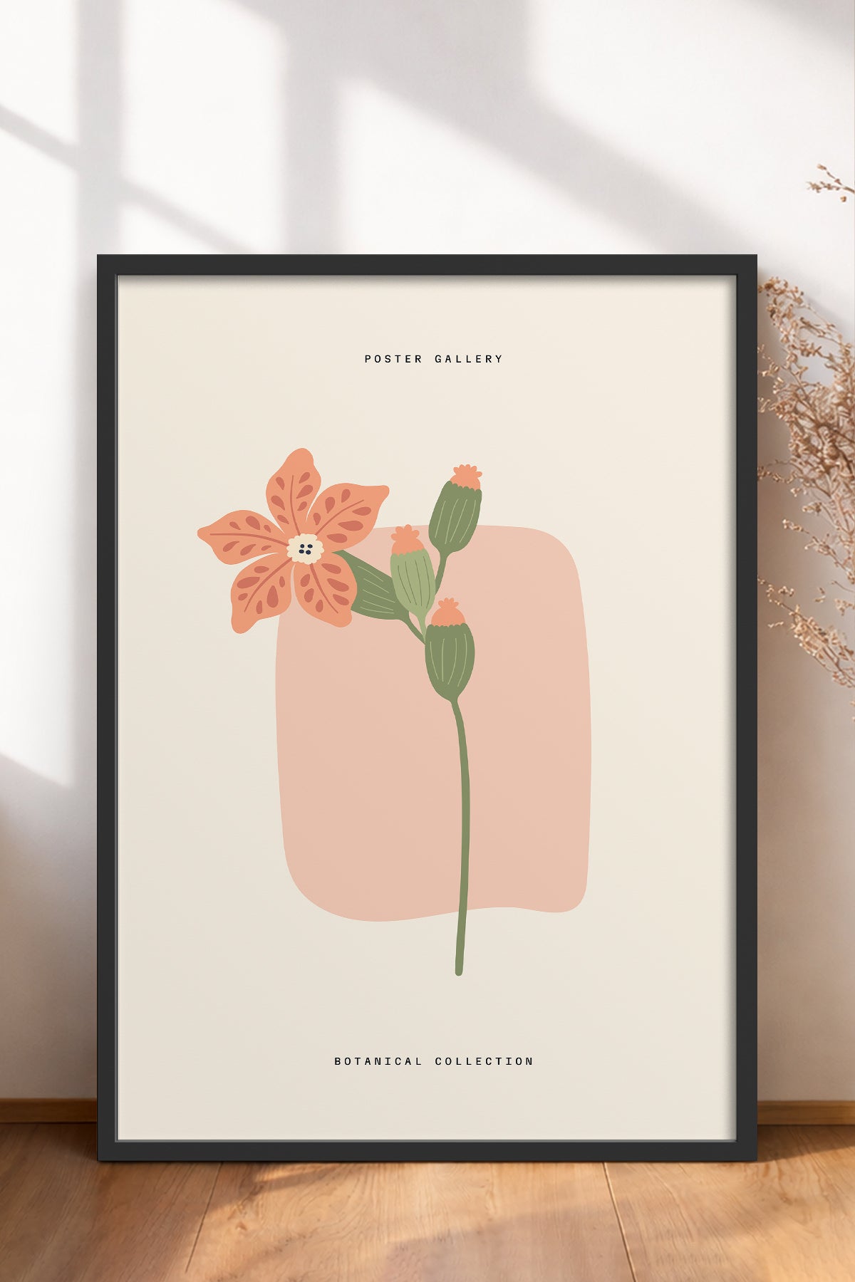 HOMEPACK Ahşap Çerçeveli Tablo Çerçeveli Poster Sanatsal Modern Duvar Dekoru FLOWER-164