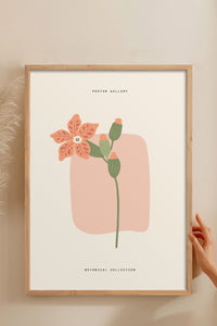 HOMEPACK Ahşap Çerçeveli Tablo Çerçeveli Poster Sanatsal Modern Duvar Dekoru FLOWER-164