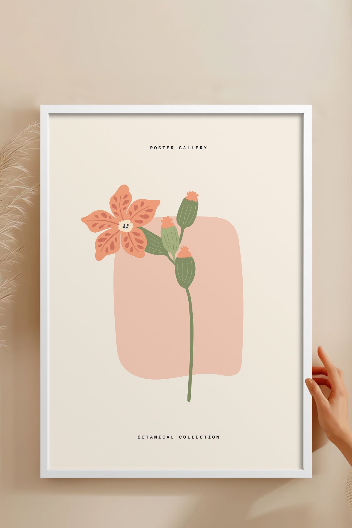 HOMEPACK Ahşap Çerçeveli Tablo Çerçeveli Poster Sanatsal Modern Duvar Dekoru FLOWER-164