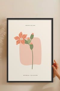 HOMEPACK Ahşap Çerçeveli Tablo Çerçeveli Poster Sanatsal Modern Duvar Dekoru FLOWER-164