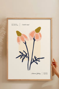 HOMEPACK Ahşap Çerçeveli Tablo Çerçeveli Poster Sanatsal Modern Duvar Dekoru FLOWER-165