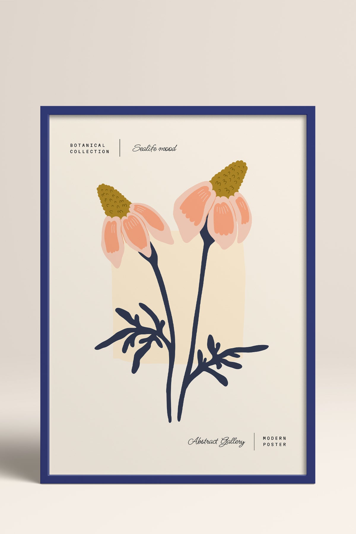 HOMEPACK Ahşap Çerçeveli Tablo Çerçeveli Poster Sanatsal Modern Duvar Dekoru FLOWER-165
