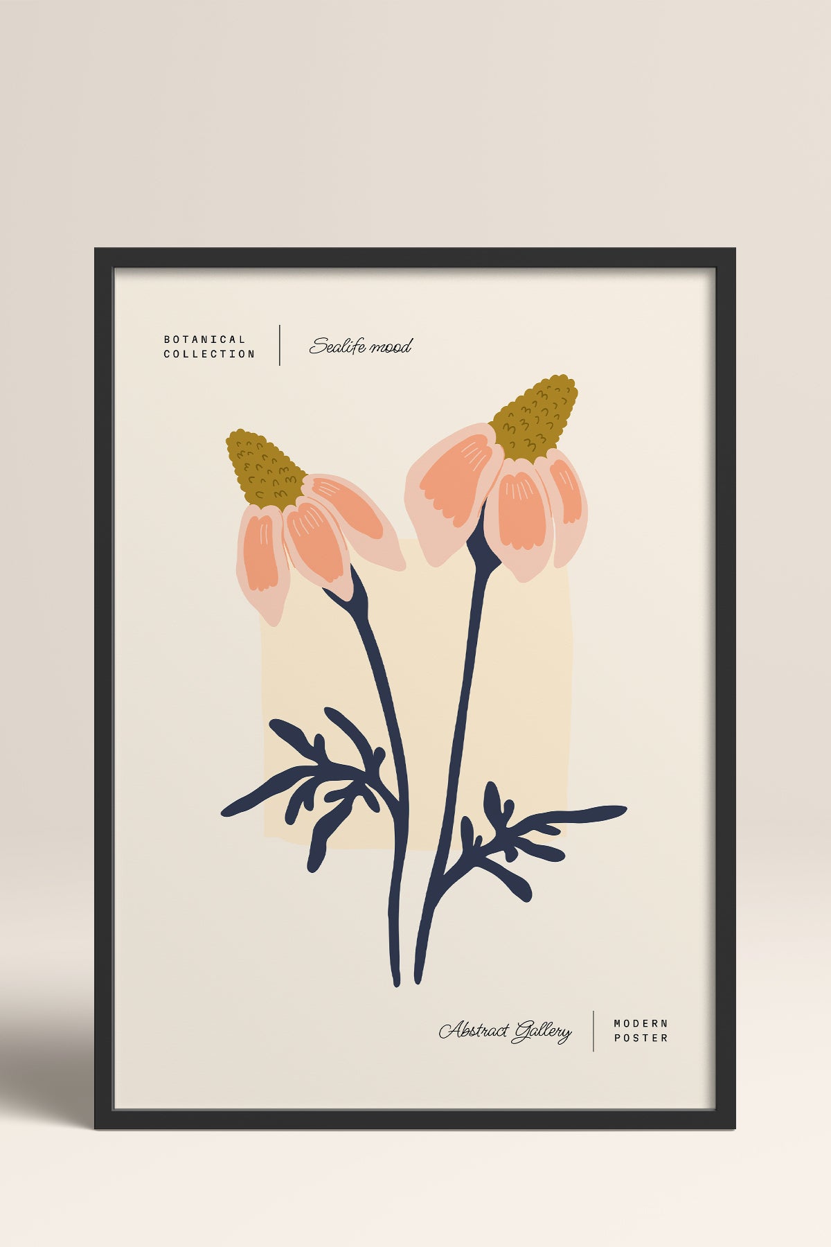 HOMEPACK Ahşap Çerçeveli Tablo Çerçeveli Poster Sanatsal Modern Duvar Dekoru FLOWER-165
