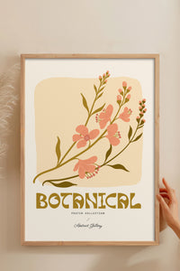 HOMEPACK Ahşap Çerçeveli Tablo Çerçeveli Poster Sanatsal Modern Duvar Dekoru FLOWER-166
