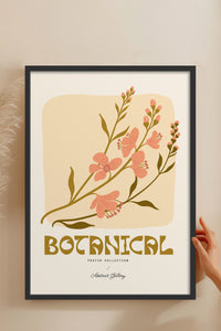 HOMEPACK Ahşap Çerçeveli Tablo Çerçeveli Poster Sanatsal Modern Duvar Dekoru FLOWER-166