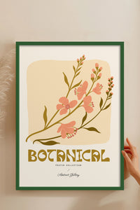 HOMEPACK Ahşap Çerçeveli Tablo Çerçeveli Poster Sanatsal Modern Duvar Dekoru FLOWER-166