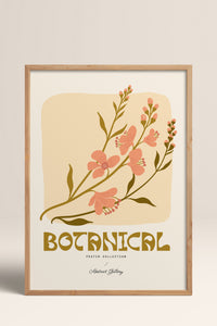 HOMEPACK Ahşap Çerçeveli Tablo Çerçeveli Poster Sanatsal Modern Duvar Dekoru FLOWER-166