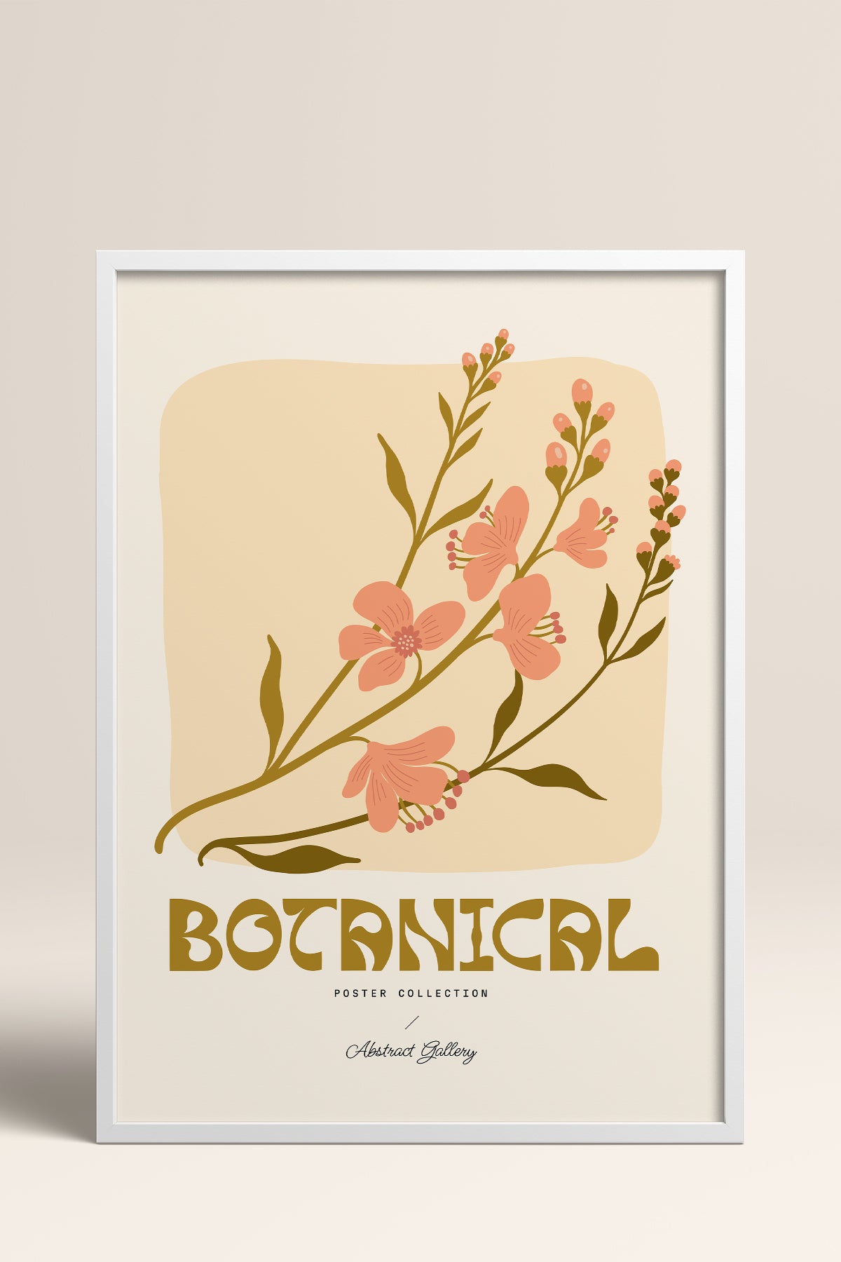 HOMEPACK Ahşap Çerçeveli Tablo Çerçeveli Poster Sanatsal Modern Duvar Dekoru FLOWER-166