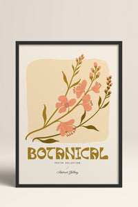HOMEPACK Ahşap Çerçeveli Tablo Çerçeveli Poster Sanatsal Modern Duvar Dekoru FLOWER-166