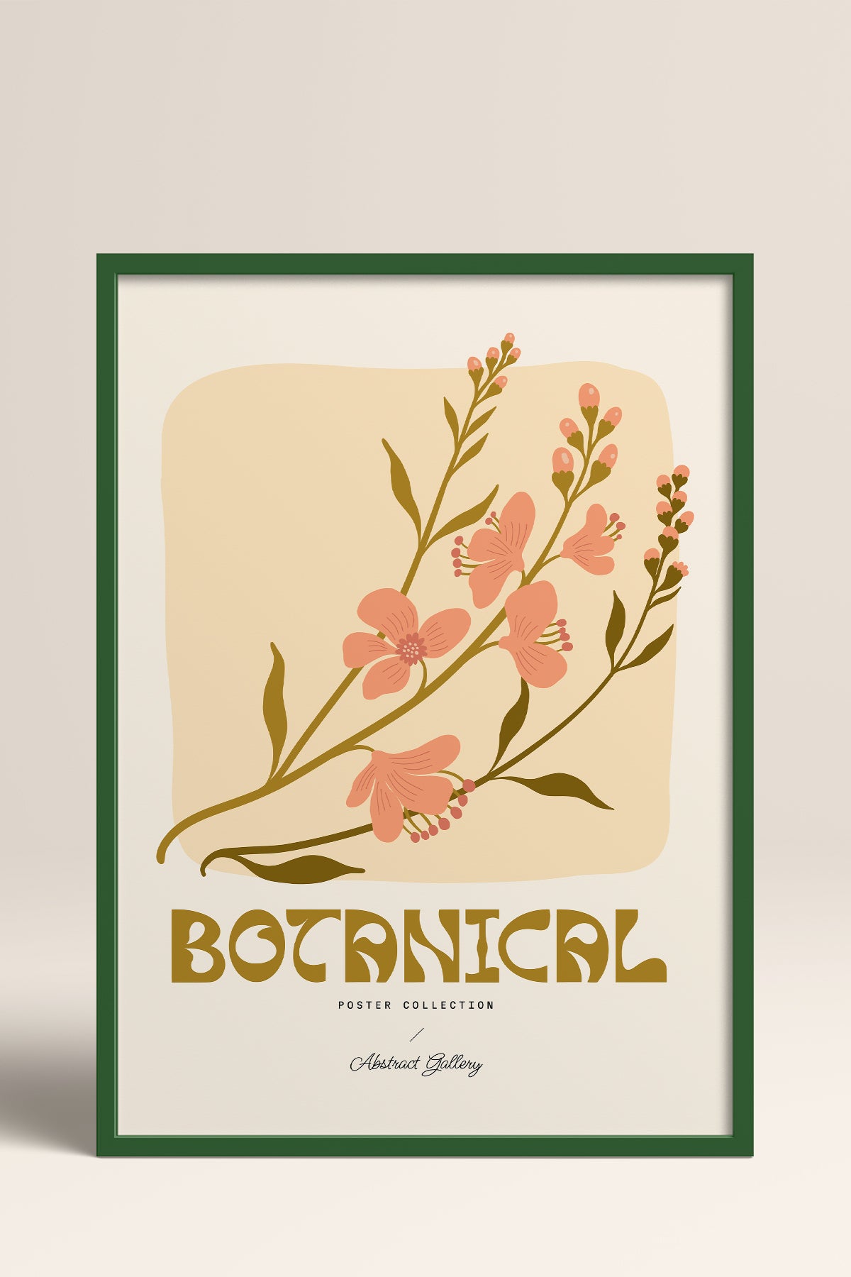 HOMEPACK Ahşap Çerçeveli Tablo Çerçeveli Poster Sanatsal Modern Duvar Dekoru FLOWER-166