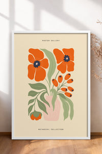 HOMEPACK Ahşap Çerçeveli Tablo Çerçeveli Poster Sanatsal Modern Duvar Dekoru FLOWER-167