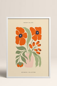 HOMEPACK Ahşap Çerçeveli Tablo Çerçeveli Poster Sanatsal Modern Duvar Dekoru FLOWER-167