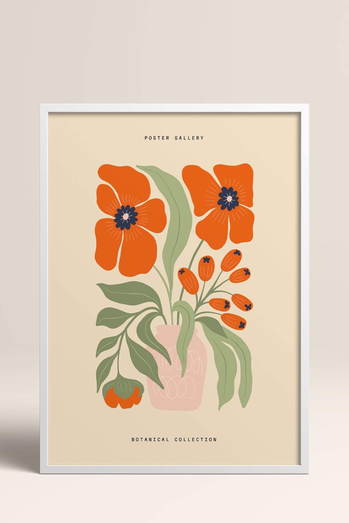 HOMEPACK Ahşap Çerçeveli Tablo Çerçeveli Poster Sanatsal Modern Duvar Dekoru FLOWER-167