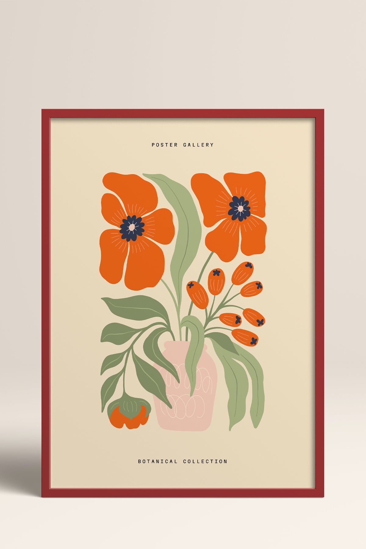 HOMEPACK Ahşap Çerçeveli Tablo Çerçeveli Poster Sanatsal Modern Duvar Dekoru FLOWER-167