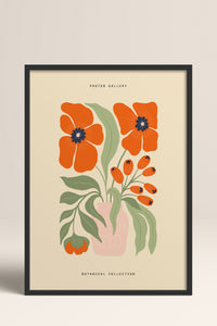 HOMEPACK Ahşap Çerçeveli Tablo Çerçeveli Poster Sanatsal Modern Duvar Dekoru FLOWER-167