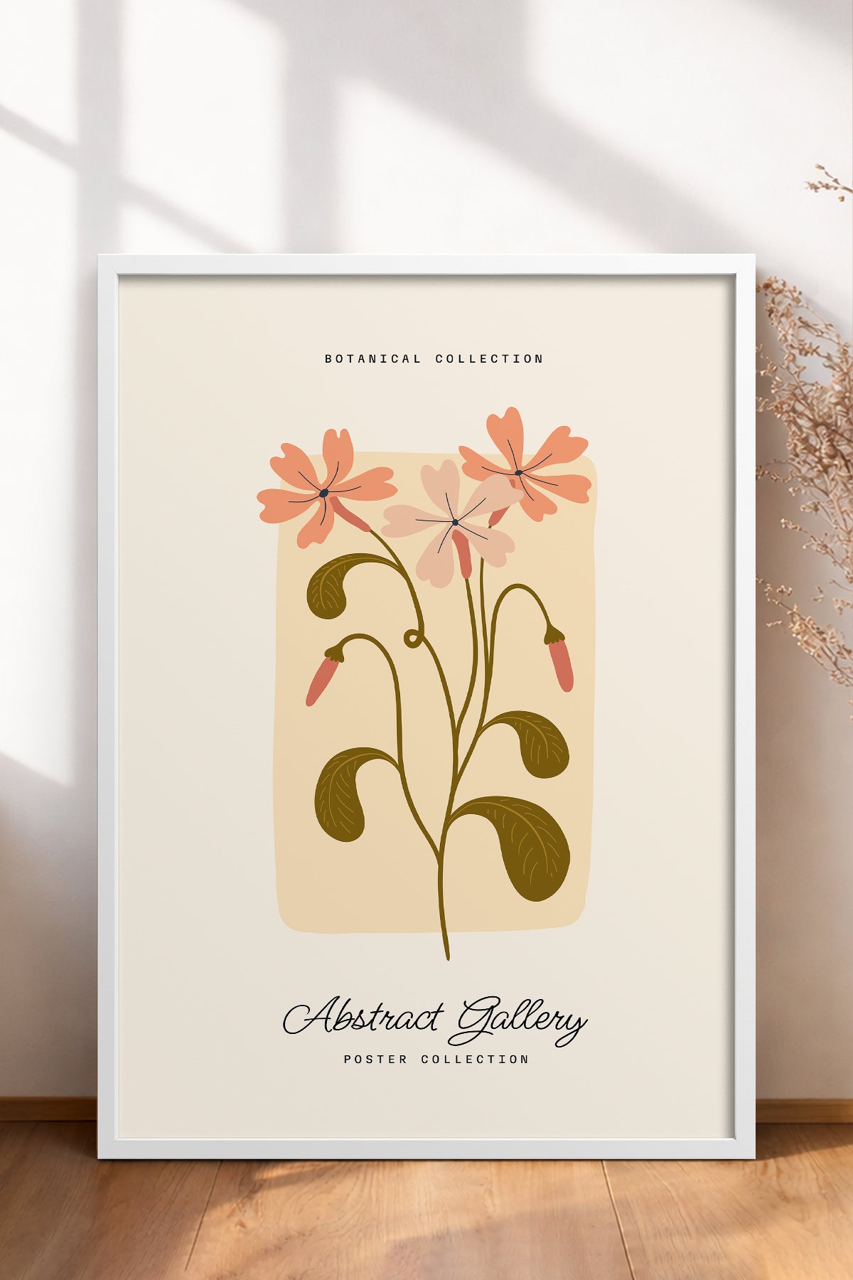 HOMEPACK Ahşap Çerçeveli Tablo Çerçeveli Poster Sanatsal Modern Duvar Dekoru FLOWER-168