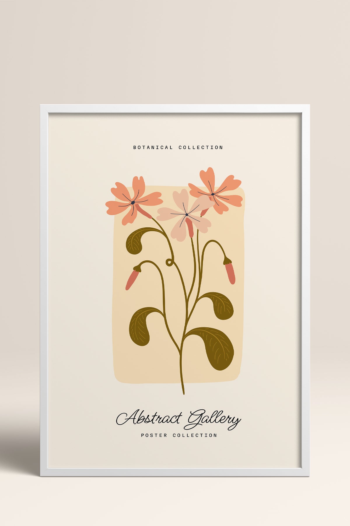 HOMEPACK Ahşap Çerçeveli Tablo Çerçeveli Poster Sanatsal Modern Duvar Dekoru FLOWER-168