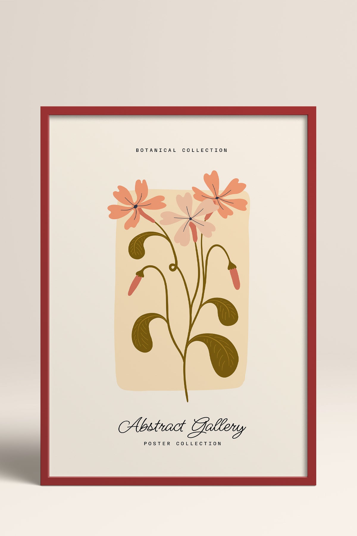 HOMEPACK Ahşap Çerçeveli Tablo Çerçeveli Poster Sanatsal Modern Duvar Dekoru FLOWER-168