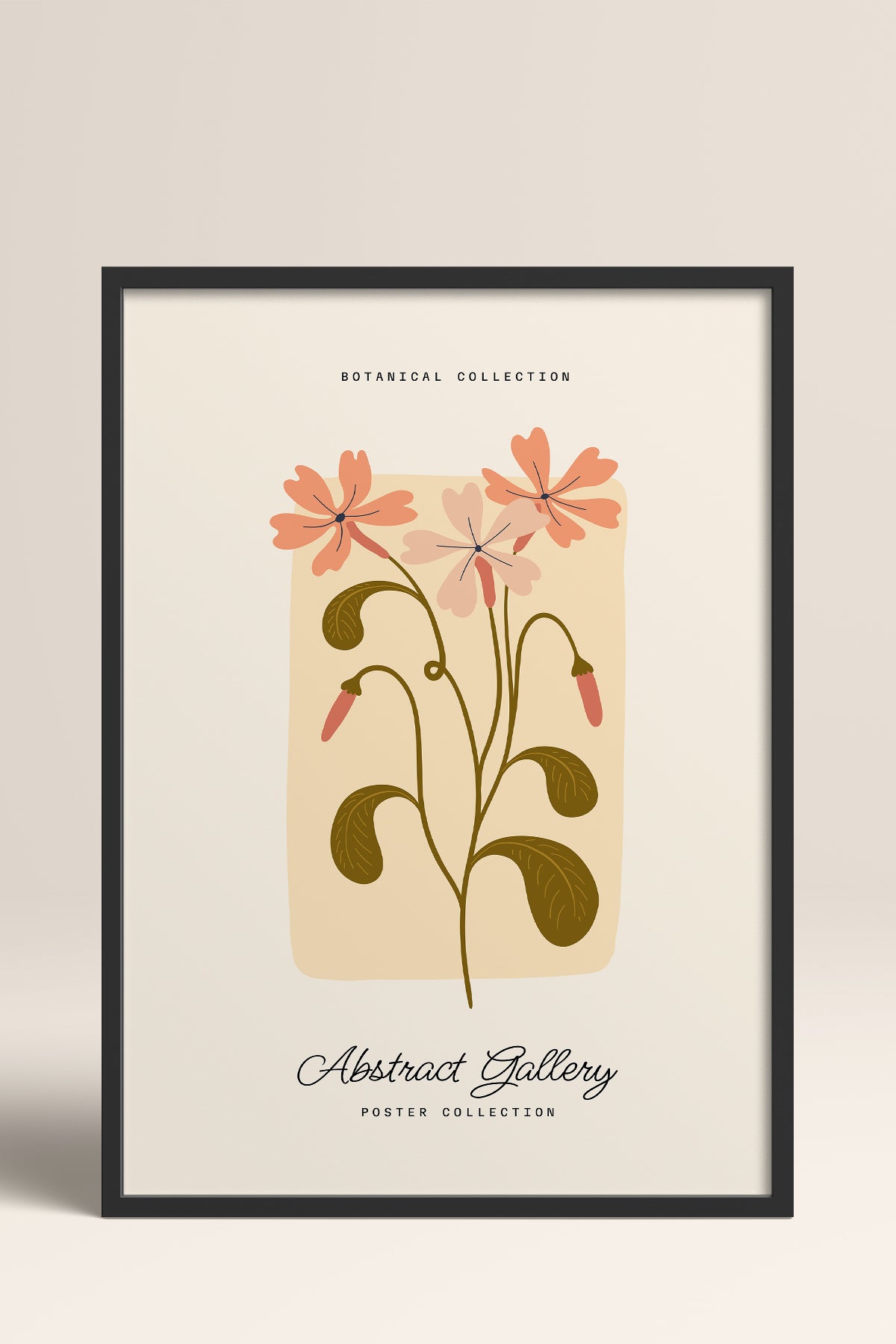 HOMEPACK Ahşap Çerçeveli Tablo Çerçeveli Poster Sanatsal Modern Duvar Dekoru FLOWER-168