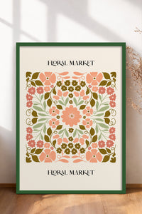 HOMEPACK Ahşap Çerçeveli Tablo Çerçeveli Poster Sanatsal Modern Duvar Dekoru FLOWER-169