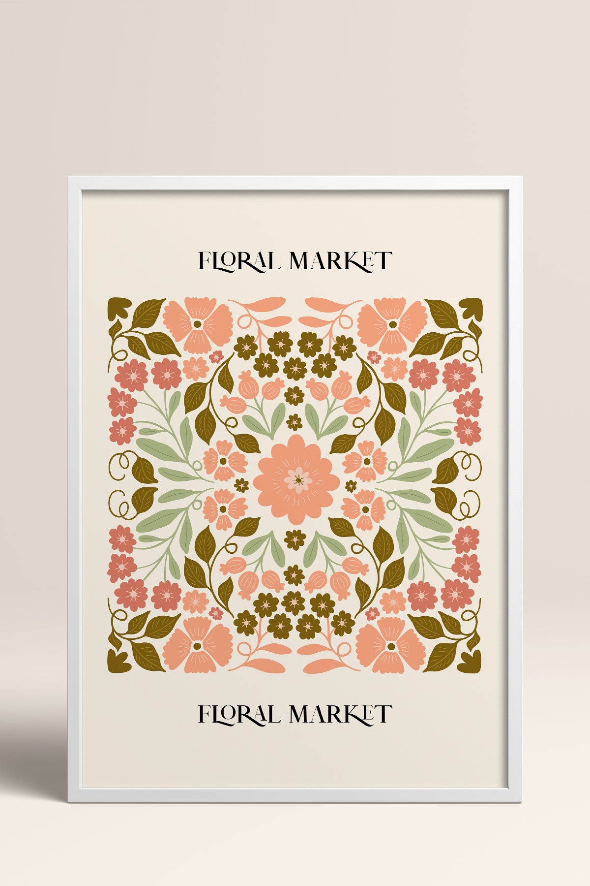HOMEPACK Ahşap Çerçeveli Tablo Çerçeveli Poster Sanatsal Modern Duvar Dekoru FLOWER-169
