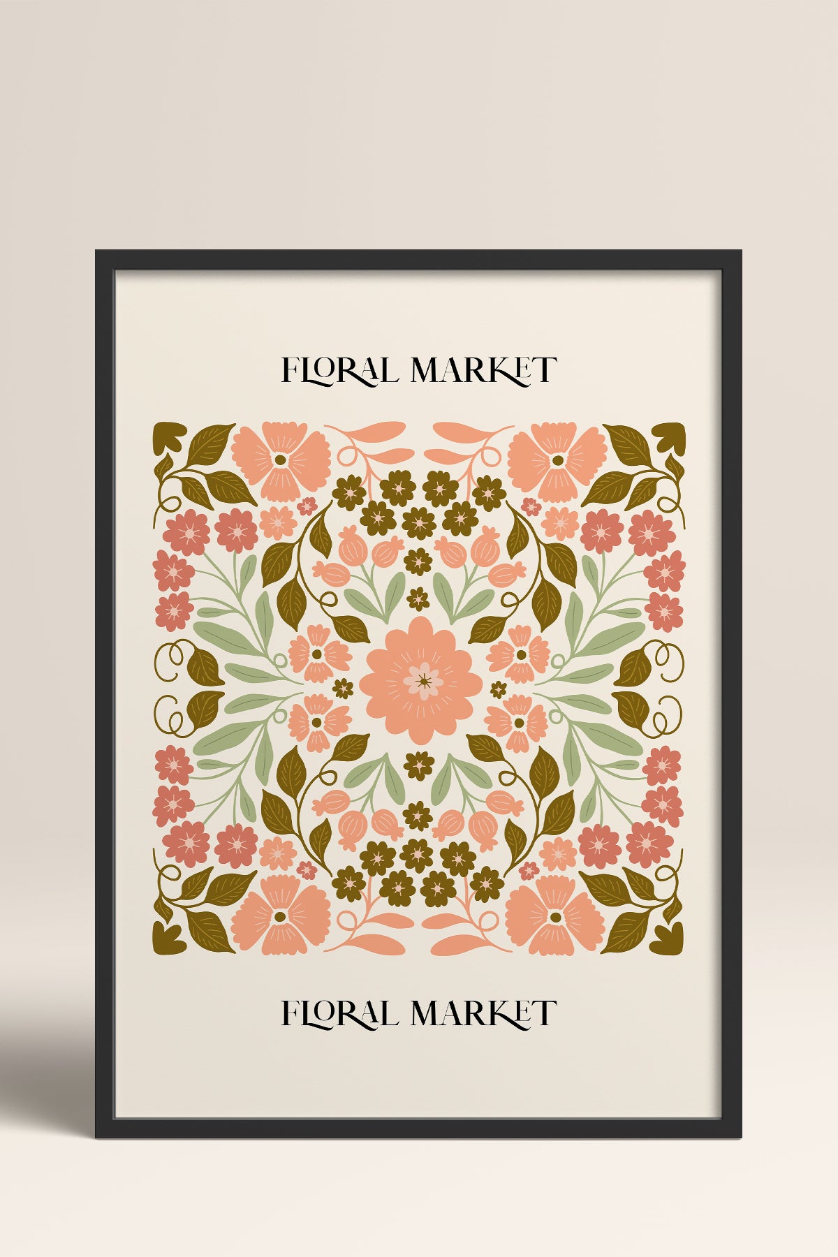 HOMEPACK Ahşap Çerçeveli Tablo Çerçeveli Poster Sanatsal Modern Duvar Dekoru FLOWER-169