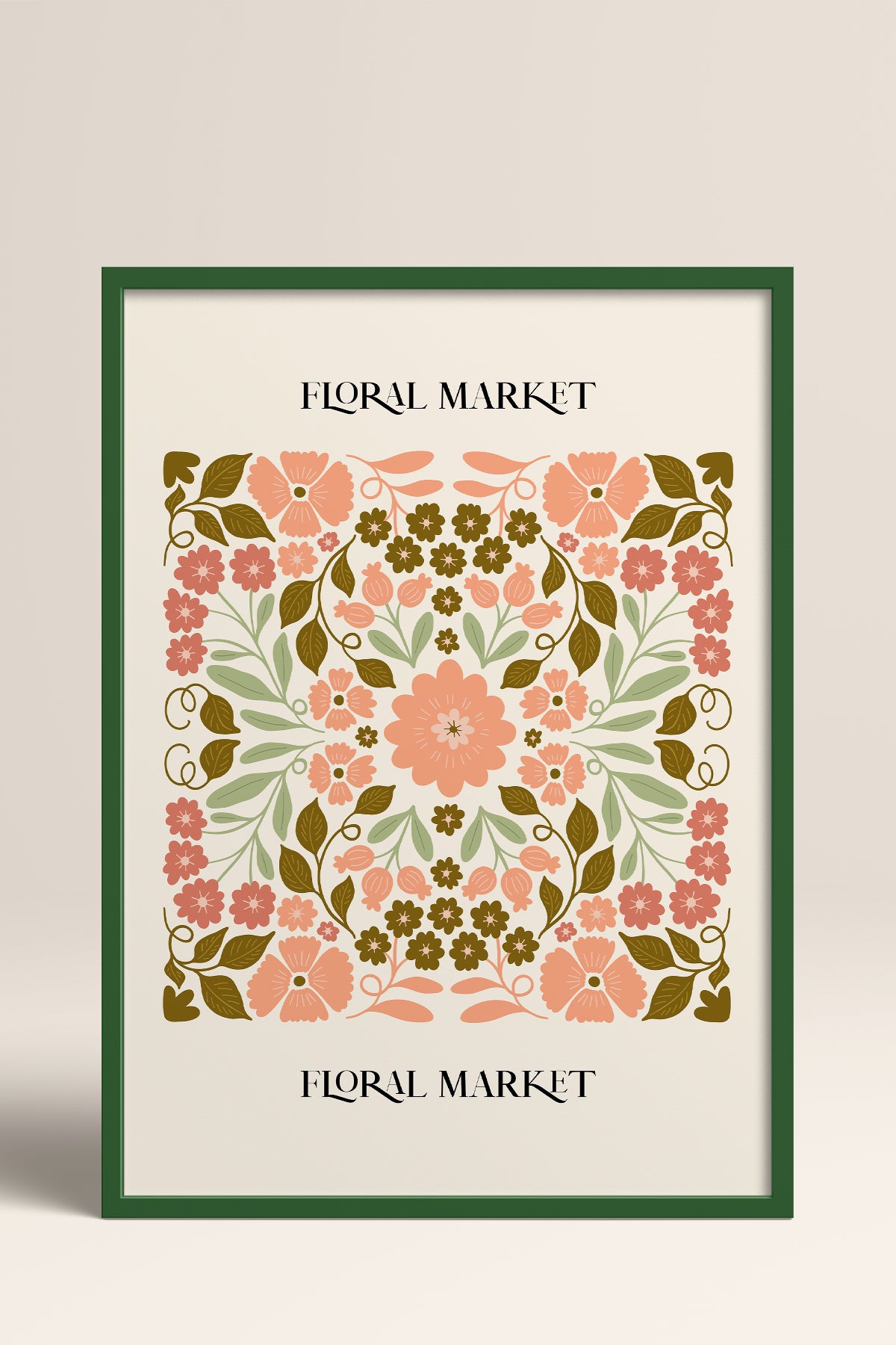HOMEPACK Ahşap Çerçeveli Tablo Çerçeveli Poster Sanatsal Modern Duvar Dekoru FLOWER-169