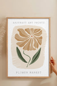 HOMEPACK Ahşap Çerçeveli Tablo Çerçeveli Poster Sanatsal Modern Duvar Dekoru FLOWER-17