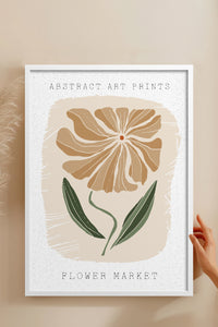HOMEPACK Ahşap Çerçeveli Tablo Çerçeveli Poster Sanatsal Modern Duvar Dekoru FLOWER-17