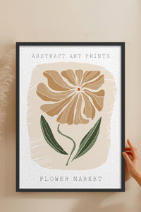 HOMEPACK Ahşap Çerçeveli Tablo Çerçeveli Poster Sanatsal Modern Duvar Dekoru FLOWER-17