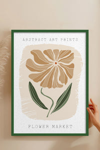 HOMEPACK Ahşap Çerçeveli Tablo Çerçeveli Poster Sanatsal Modern Duvar Dekoru FLOWER-17